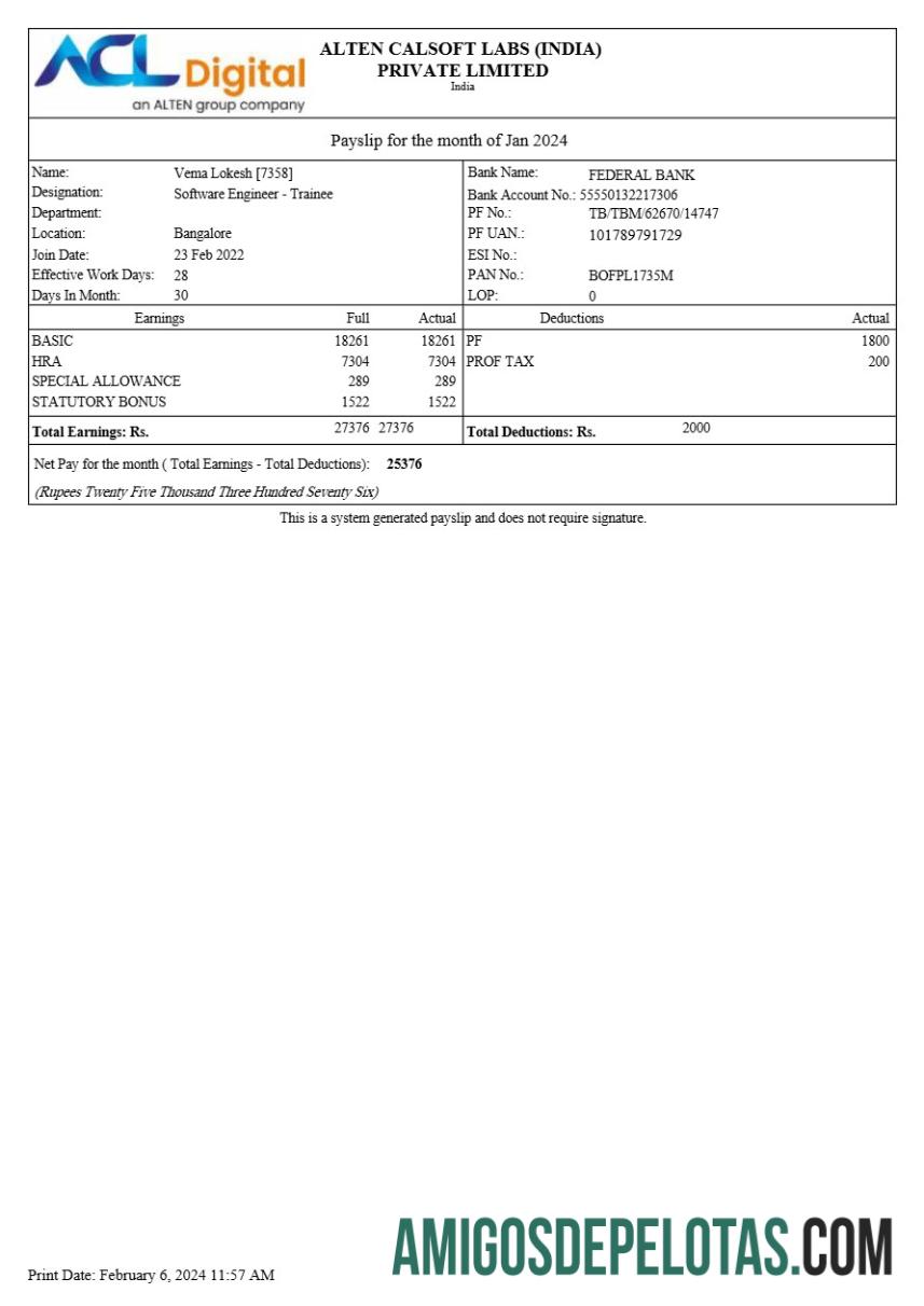 Para download Modelo de recibo de pagamento digital Alten Calsoft Labs ACL em formatos Word e PDF.pdf, 1